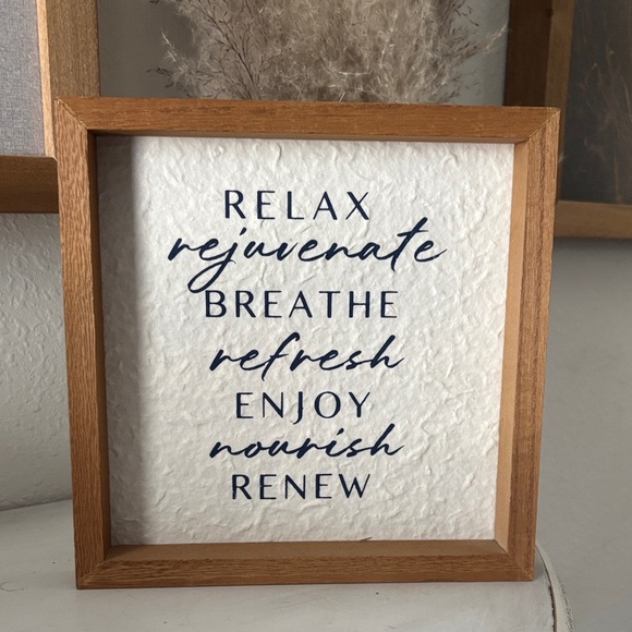 Other - Wooden Framed Inspirational Wall Art